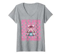 Femme Tente de Carnaval Not My Circus Not My Monkeys pour Fille Maman Coquette T-Shirt avec Col en V
