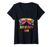 Femme Tenue de Lunettes de Soleil Riva Del Garda 2026 Riva Del T-Shirt avec Col en V