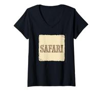 Femme Tenue de safari pour adultes et enfants T-Shirt avec Col en V