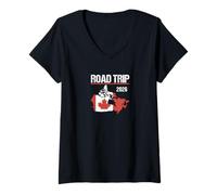 Femme Tenue Road Trip Canada 2026 | T-Shirt avec Col en V