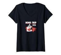 Femme Tenue Road Trip Canada 2026 | T-Shirt avec Col en V