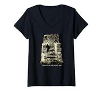 Femme Teocalli de la Guerre sacrée (Aztèque, Ancienne Mésoamérique) T-Shirt avec Col en V