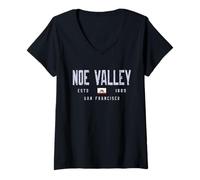 Femme Terrain de Noe Valley San Francisco en Californie/Noe Valley SF T-Shirt avec Col en V