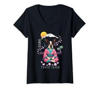 Femme Terrier de Boston Boston Terrier T-Shirt avec Col en V