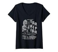 Femme Terrifier Never Forget Your First Kill Art The Clown Horror T-Shirt avec Col en V