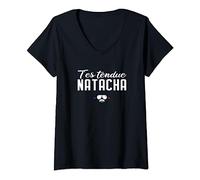 Femme T'es Tendue Natacha - Réplique de film T-Shirt avec Col en V