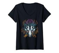 Femme Test de psychologie Inkblot inspiré de Rorschach T-Shirt avec Col en V
