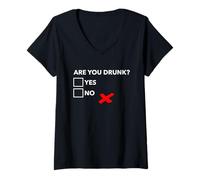 Femme Test Ivre Que Vous Avez échoué T-Shirt avec Col en V