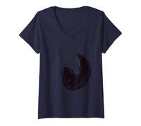 Femme Tête de cheval pour enfant et fille T-Shirt avec Col en V