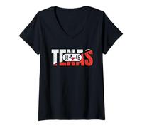 Femme Texas - États-Unis - Fête de la fierté Depuis 1845 T-Shirt avec Col en V
