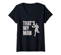 Femme That's My Man Gen Alpha Slang Words Basketball T-Shirt avec Col en V