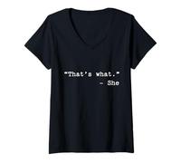 Femme That's What She Said Humour for The Office TV Fans T-Shirt avec Col en V