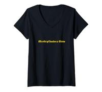 Femme The Act of Creation is Divine T-Shirt avec Col en V