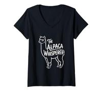 Femme The Alpaca Whisperer Funny Farm-Animal Lover T-Shirt avec Col en V