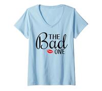 Femme The bad one funny girlfriends cousins Bridesmaids escapade T-Shirt avec Col en V