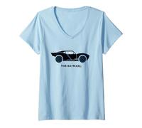 Femme The Batman The Batmobile Drawing T-Shirt avec Col en V