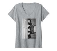 Femme The Beatles Manchester Theatre John Paul Ringo George 1963 T-Shirt avec Col en V