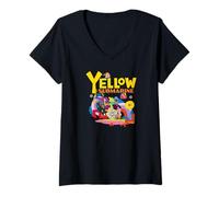 Femme The Beatles - Yellow Submarine SGT Pepper T-Shirt avec Col en V