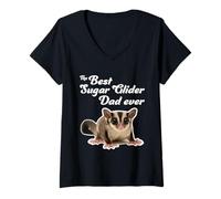 Femme The Best Sugar Glider Dad Ever - Sugar Gliders T-Shirt avec Col en V