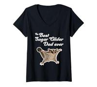 Femme The Best Sugar Glider Dad Ever - Sugar Gliders T-Shirt avec Col en V