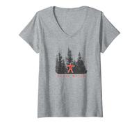 Femme The Blair Witch Project Front and Back Scared Enough Horror T-Shirt avec Col en V