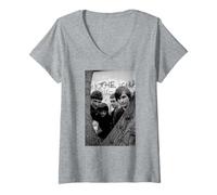 Femme The Bluetones Mark Morris Britpop Rock Band par Andy Willsher T-Shirt avec Col en V