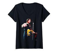 Femme The Boss Bruce Springsteen Live par Andy Willsher T-Shirt avec Col en V