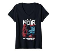 Femme The Boys: Gen V Black Noir Study Ad Superhero TV Show T-Shirt avec Col en V