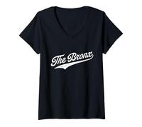 Femme The Bronx Boroughs of NY T-Shirt avec Col en V