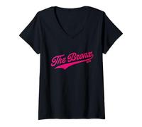Femme The Bronx Boroughs of NY T-Shirt avec Col en V