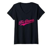 Femme The Bronx Boroughs of NY T-Shirt avec Col en V