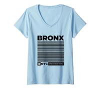Femme The Bronx New York City T-Shirt, I Love Bronx, The Bronx T-Shirt avec Col en V