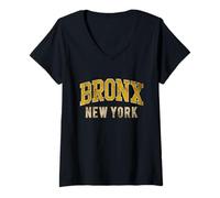 Femme The Bronx Tee Shirts, I Love Bronx, The Bronx New York City T-Shirt avec Col en V