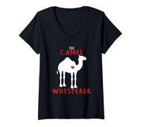 Femme The Camel Whisperer - Spirit Animal Camel T-Shirt avec Col en V