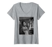 Femme The Charlatans Frontman Tim Burgess par Andy Willsher T-Shirt avec Col en V