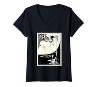 Femme The Climax par Aubrey Beardsley (1893) T-Shirt avec Col en V