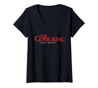 Femme The Conjuring Last Rites Logo T-Shirt avec Col en V