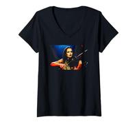 Femme The Corrs Live Sharon Corr Violon in Blue Era 2001 T-Shirt avec Col en V