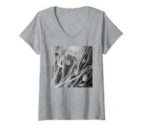 Femme The Cramps Psychobilly Band Photoshoot par Simon Fowler T-Shirt avec Col en V