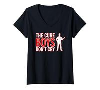 Femme THE CURE BOYS DON'T CRY SHIRT SHIRT T-Shirt avec Col en V