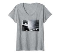 Femme The Cure Robert Smith Live Disintegration Era Phil Nicholls T-Shirt avec Col en V