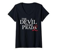 Femme The Devil Wears Prada 2 Official Logo 2 As Red Devil's Tail T-Shirt avec Col en V
