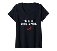 Femme The Devil Wears Prada You're Not Going to Paris T-Shirt avec Col en V