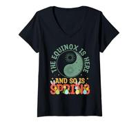 Femme The Equinox is Here and So is Spring Equinox Païen Easter T-Shirt avec Col en V