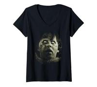 Femme The Exorcist Regan Large Face T-Shirt avec Col en V