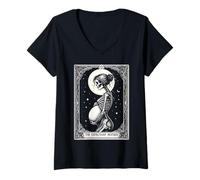 Femme The Expectant Mother Dark Macabre Grossesse Halloween Party T-Shirt avec Col en V