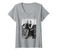 Femme The Exploited Punks Not Dead Pioneers par David Corio T-Shirt avec Col en V
