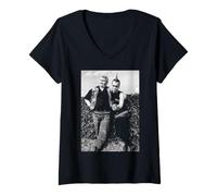 Femme The Exploited Punks Not Dead Punk Pioneers David Corio T-Shirt avec Col en V