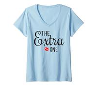 Femme The extra one fun girlfriend cousins bridesmaids escapade T-Shirt avec Col en V