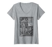Femme The Faerie Queene, Design par Walter Crane, 1915, Art Nouveau T-Shirt avec Col en V